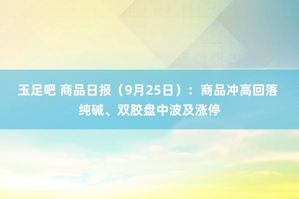 玉足吧 商品日报（9月25日）：商品冲高回落 纯碱、双胶盘中波及涨停