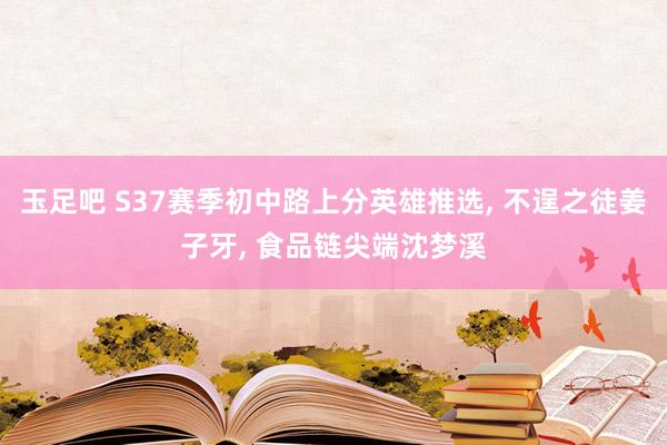 玉足吧 S37赛季初中路上分英雄推选， 不逞之徒姜子牙， 食品链尖端沈梦溪