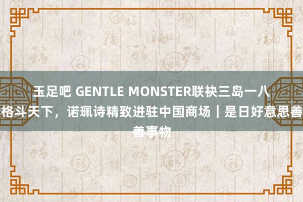 玉足吧 GENTLE MONSTER联袂三岛一八打造格斗天下，诺珮诗精致进驻中国商场｜是日好意思善事物