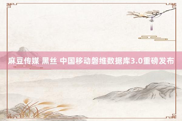 麻豆传媒 黑丝 中国移动磐维数据库3.0重磅发布
