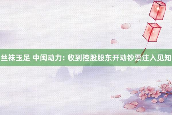 丝袜玉足 中闽动力: 收到控股股东开动钞票注入见知