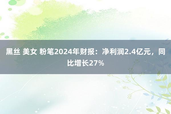 黑丝 美女 粉笔2024年财报：净利润2.4亿元，同比增长27%