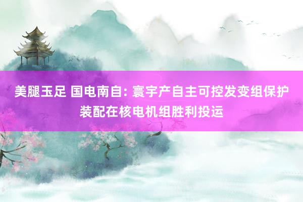 美腿玉足 国电南自: 寰宇产自主可控发变组保护装配在核电机组胜利投运