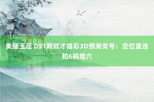 美腿玉足 091期奴才福彩3D预测奖号：定位直选和6码组六