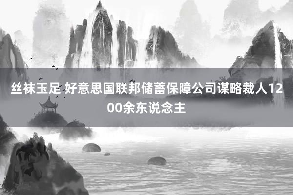 丝袜玉足 好意思国联邦储蓄保障公司谋略裁人1200余东说念主