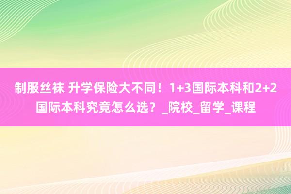 制服丝袜 升学保险大不同！1+3国际本科和2+2国际本科究竟怎么选？_院校_留学_课程